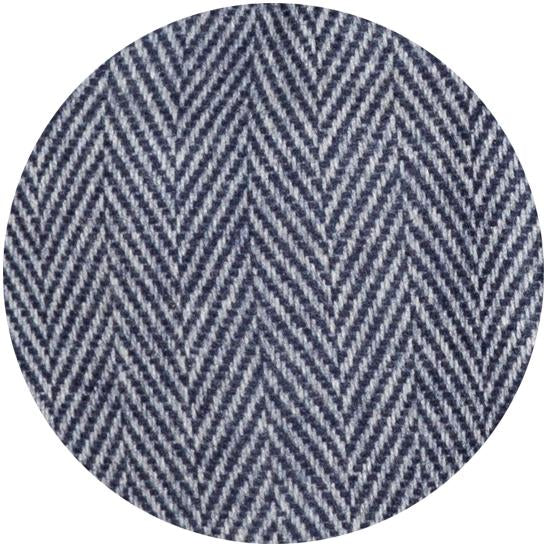Foxford Woollen Mills | Navy & Pearl Herringbone Scarf