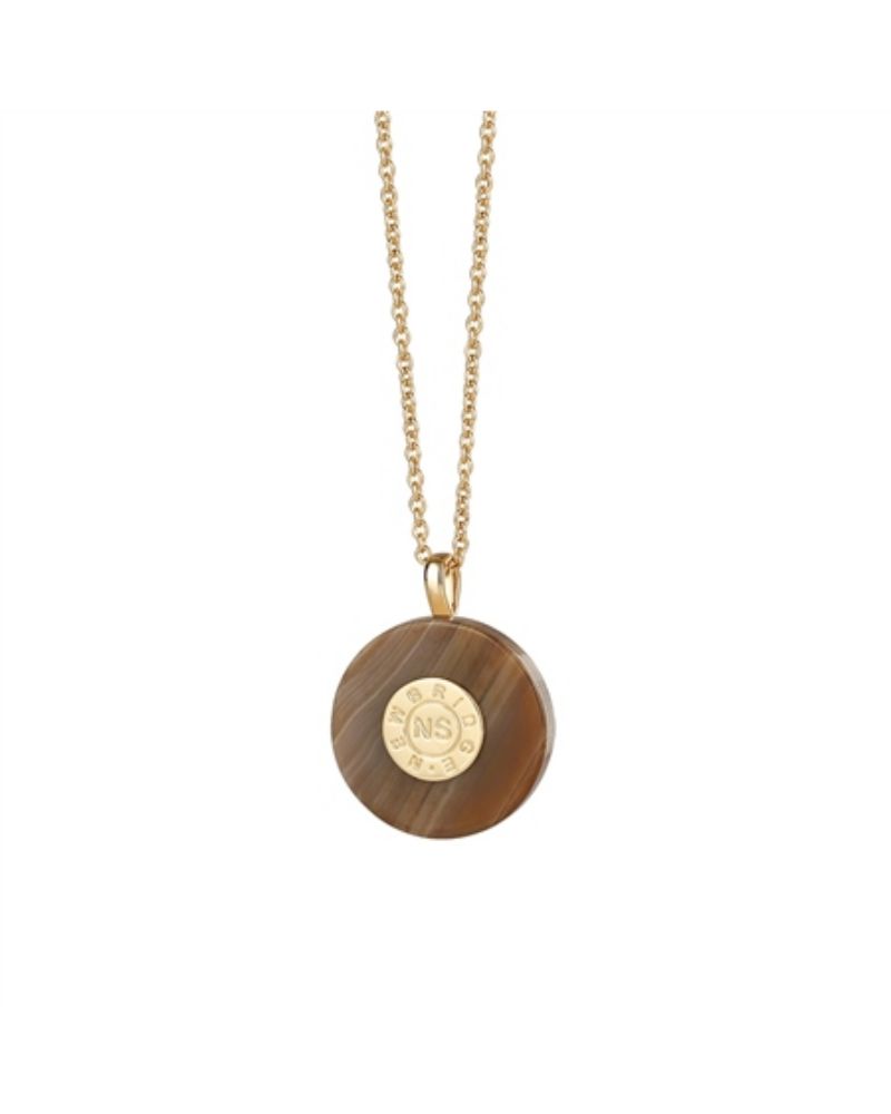 Newbridge Silverware | Circular Brown Stone Pendant