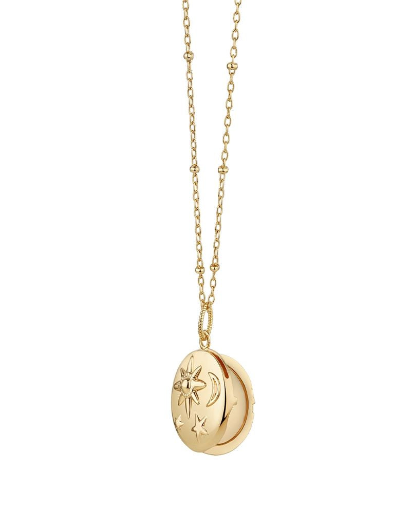 Newbridge Silverware | Amy Huberman Locket with Sun, Moon and Stars