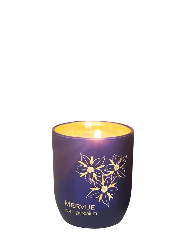 Mervue Organic Skincare Rose Geranium Candle