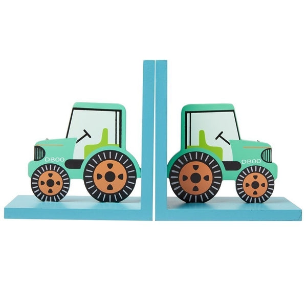 Sass And Belle | Green Tractor Bookends