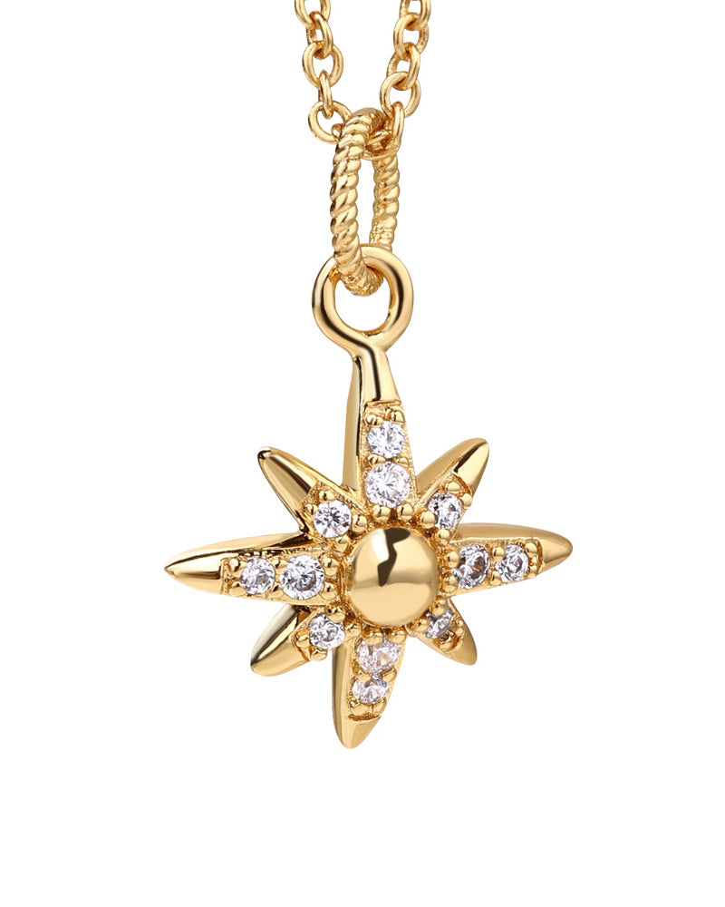Newbridge Silverware | Amy Huberman Gold Plated Star Pendant With Clear Stones