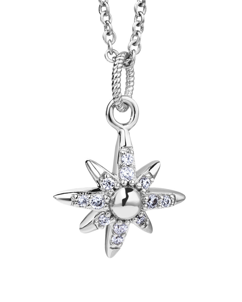 Newbridge Silverware | Amy Huberman Silver Plated Star Pendant With Clear Stones