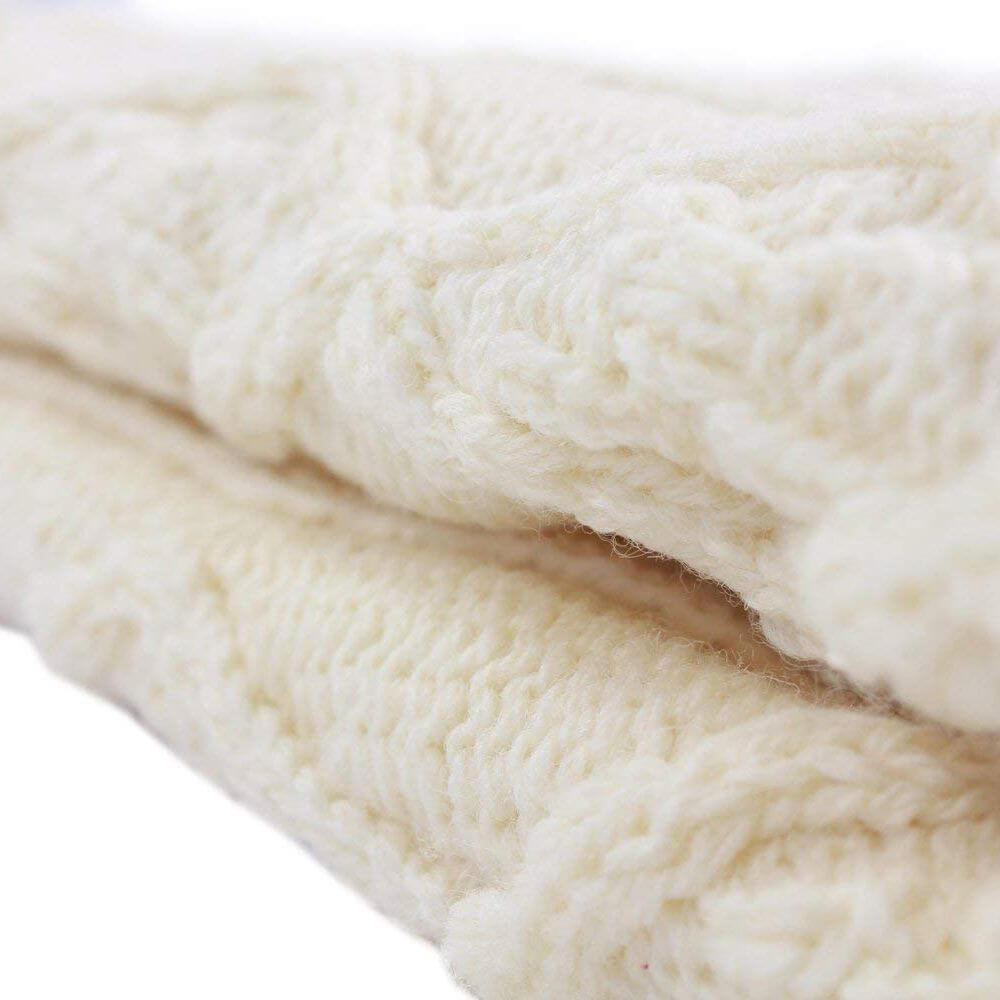 Plaited Aran Throw , Natural