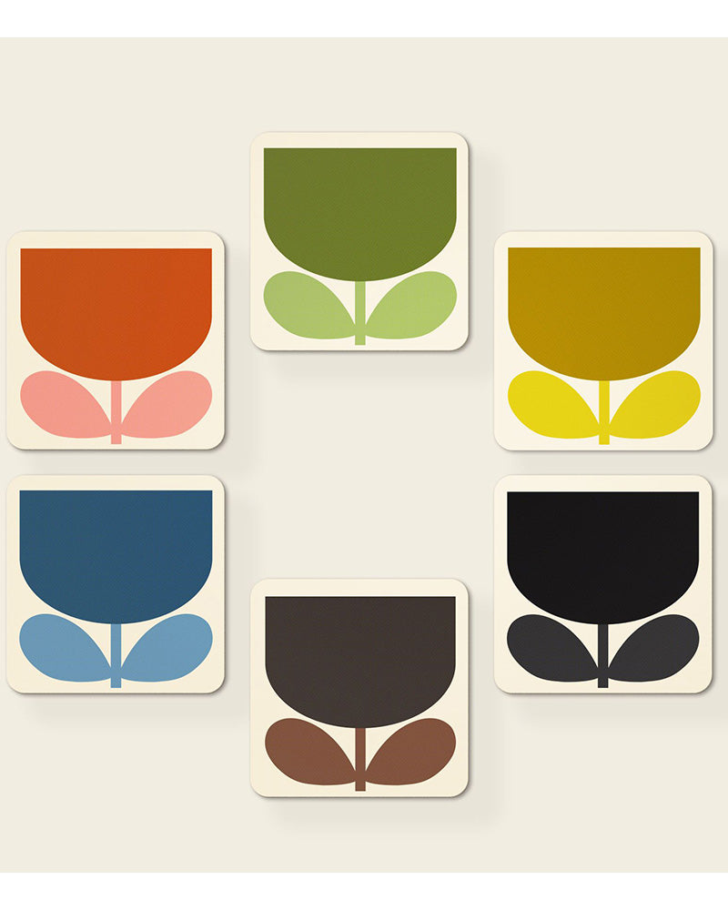 Orla Kiely | Block Flower Coasters Set Of Six