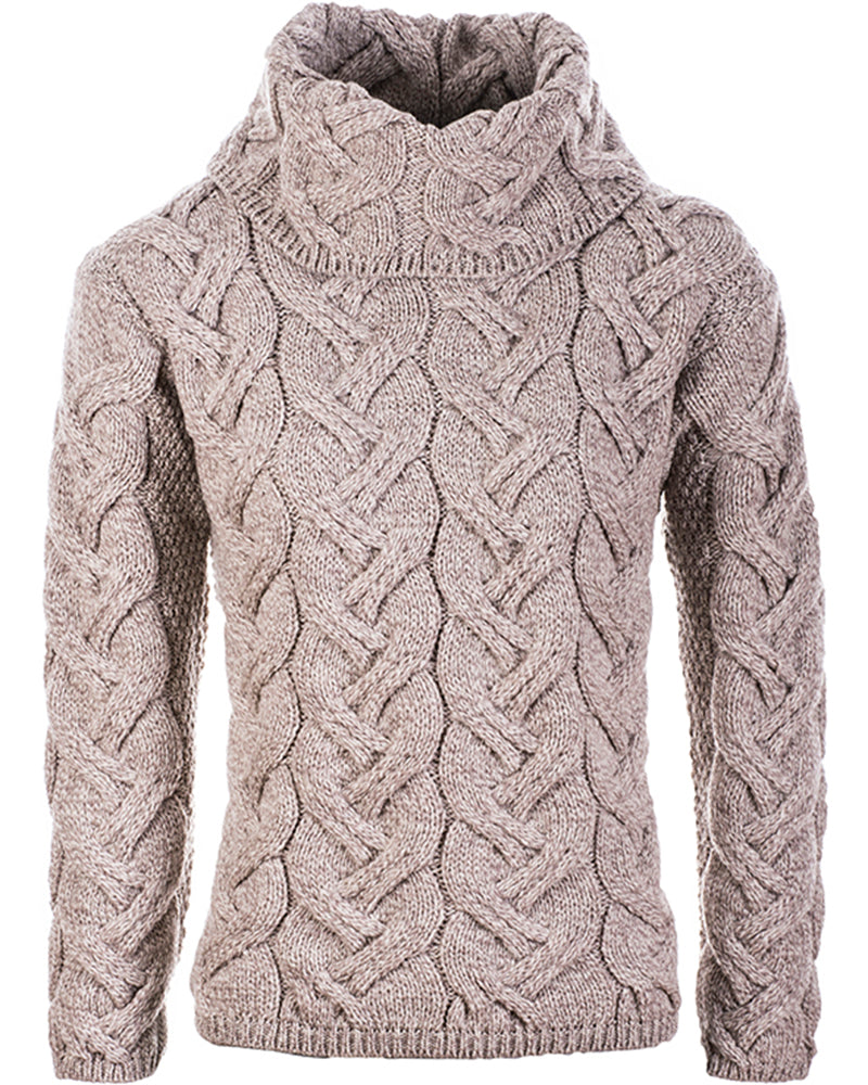 Supersoft Merino Wool Chunky Cowl Neck Sweater , Oatmeal