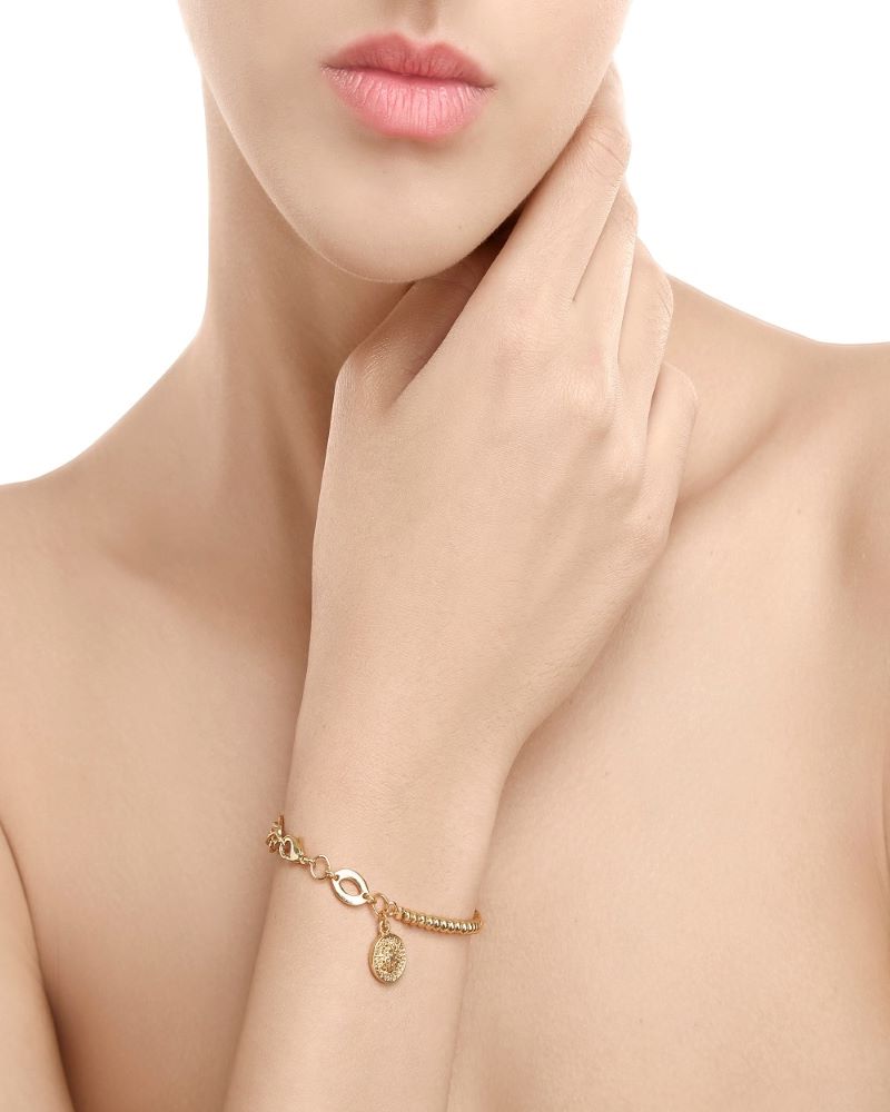 Newbridge Silverware Gold Beaded Bracelet