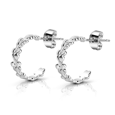 Newbridge Silverware Buttercup Floral Hoop Earrings