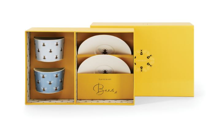 Tipperary Crystal | Bee Cappuccino Set of 2