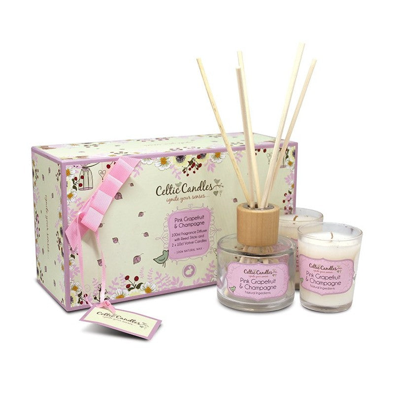 Celtic Candles | Grapefruit And Champagne Gift Box