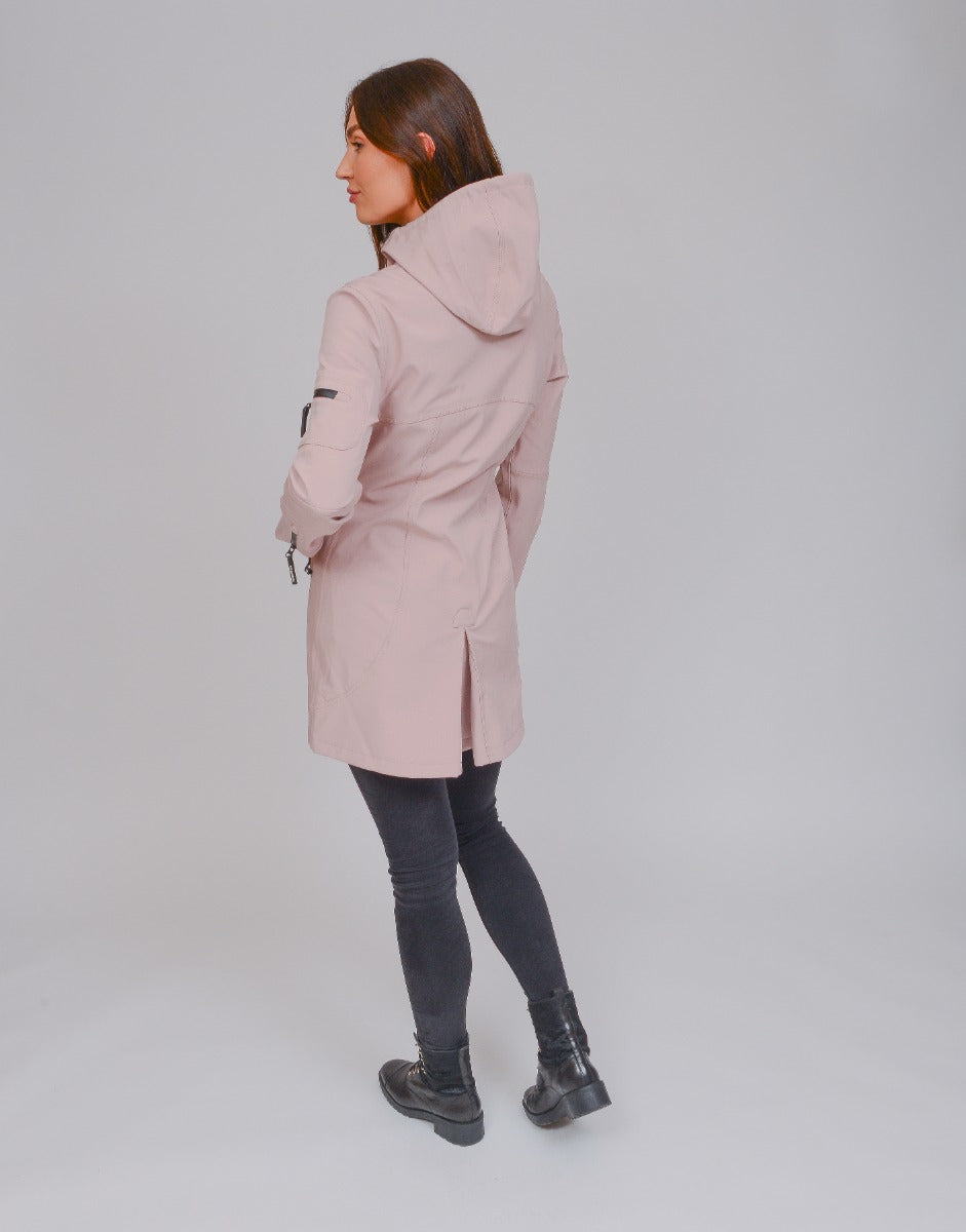 Ilse Jacobsen Rain7 Softshell Raincoat , Adobe Rose
