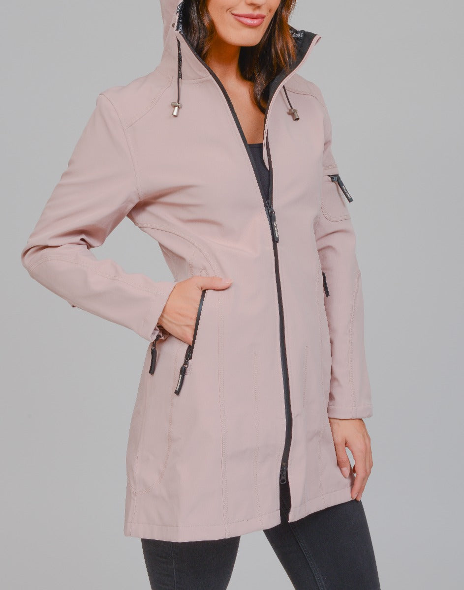 Ilse Jacobsen Rain7 Softshell Raincoat , Adobe Rose