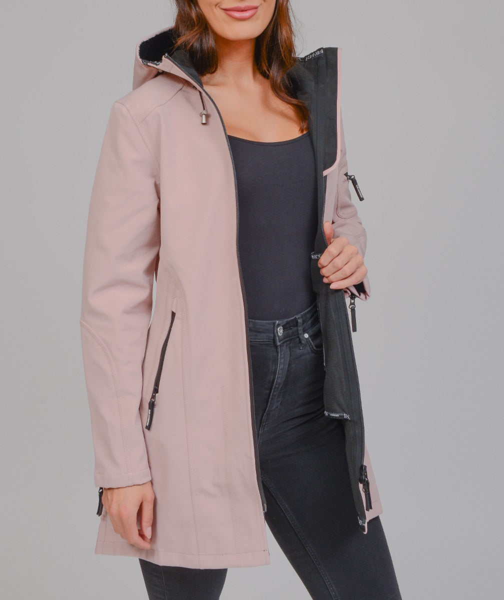 Ilse Jacobsen Rain7 Softshell Raincoat , Adobe Rose