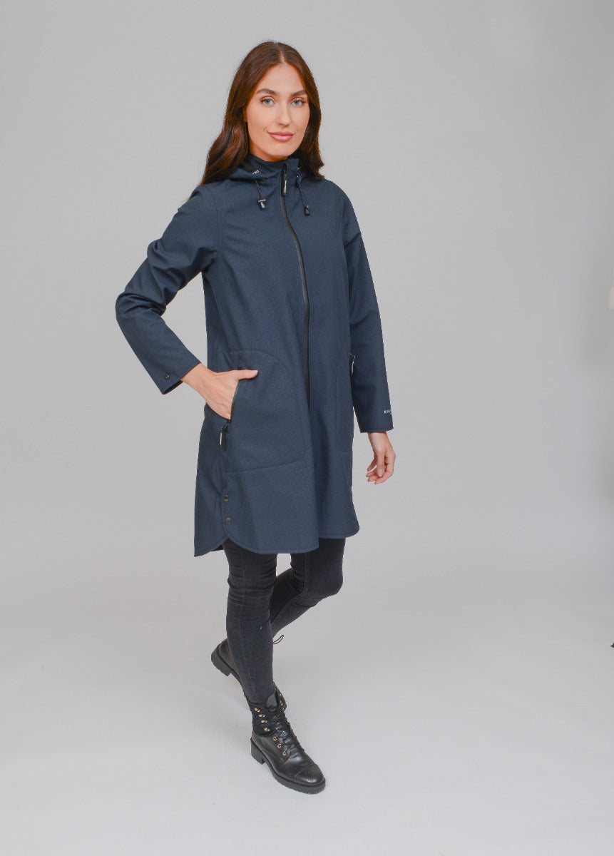 Ilse Jacobsen Rain128 Softshell Raincoat , Indigo
