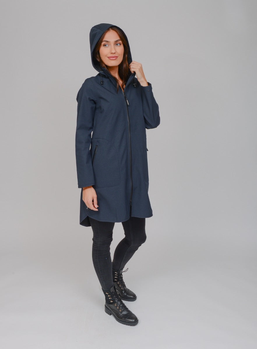 Ilse Jacobsen Rain128 Softshell Raincoat , Indigo