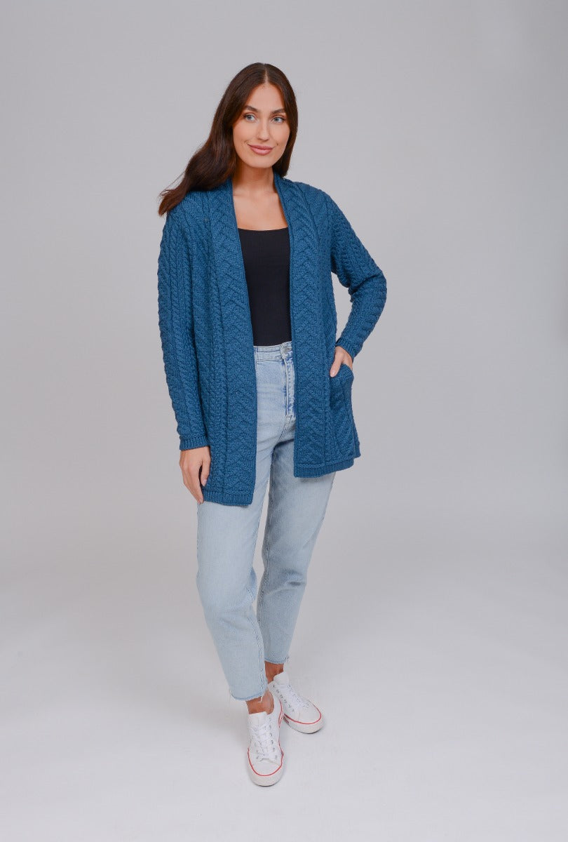 Supersoft Edge to Edge Cardigan , Teal