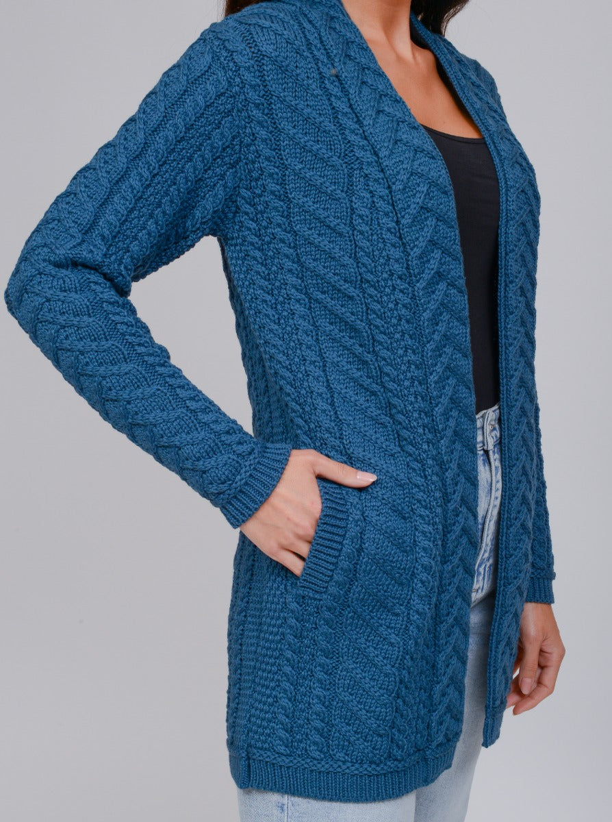 Supersoft Edge to Edge Cardigan , Teal