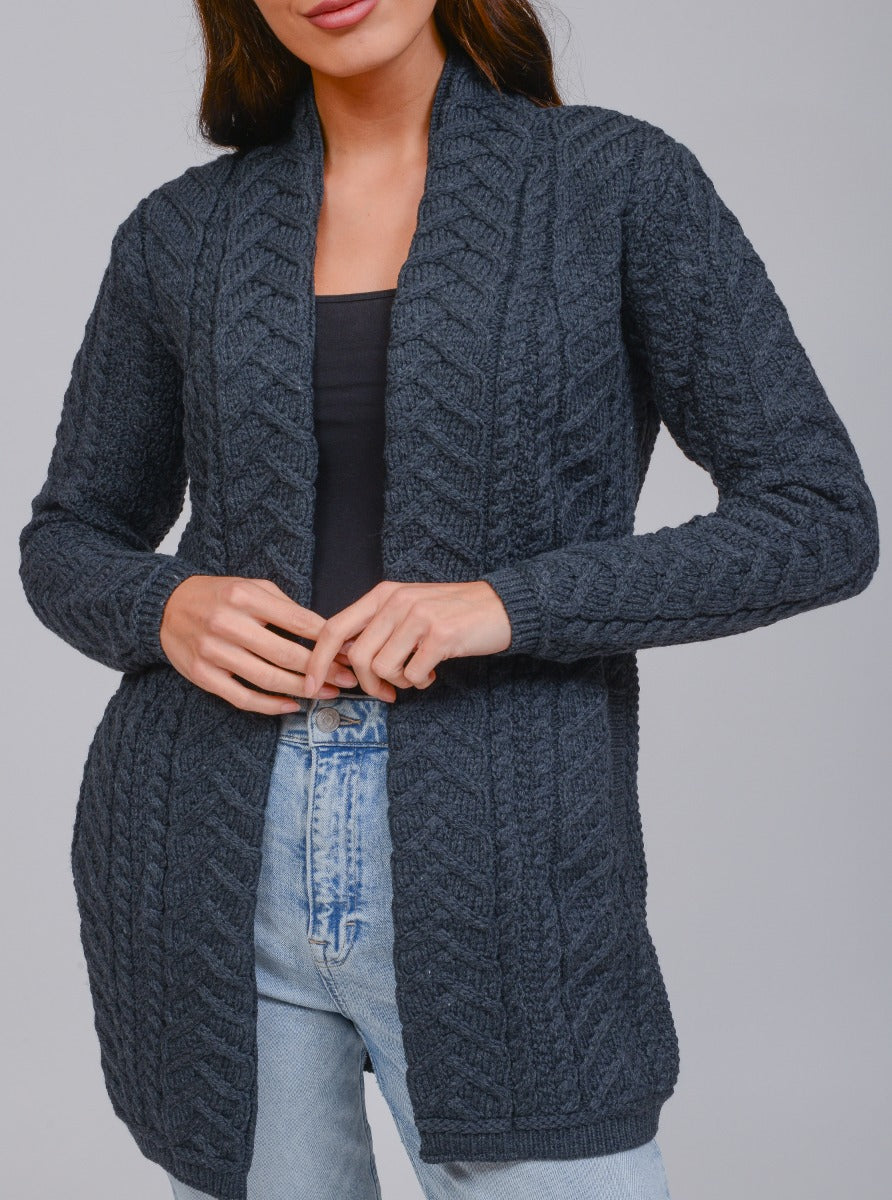 Supersoft Edge to Edge Cardigan , Charcoal