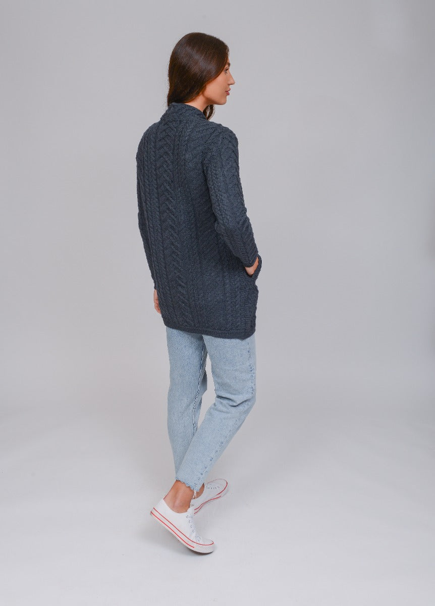 Supersoft Edge to Edge Cardigan , Charcoal
