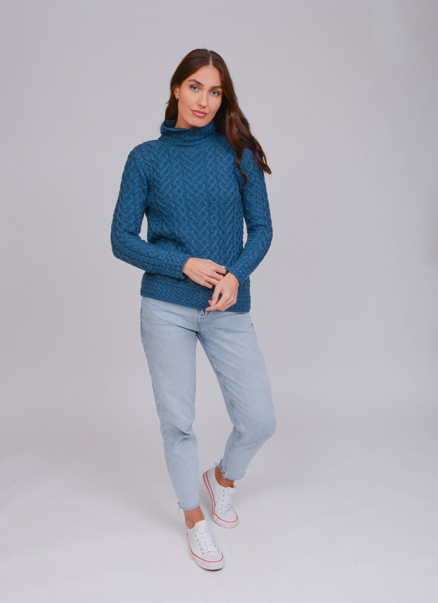 Supersoft High Neck Sweater , Teal