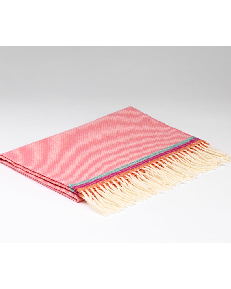 McNutt of Donegal | Flamingo Pink Baby Blanket