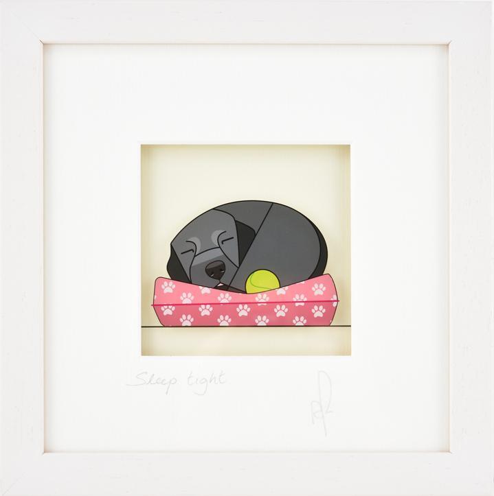Black Hen Designs | Sleep Tight - Black, Framed Art