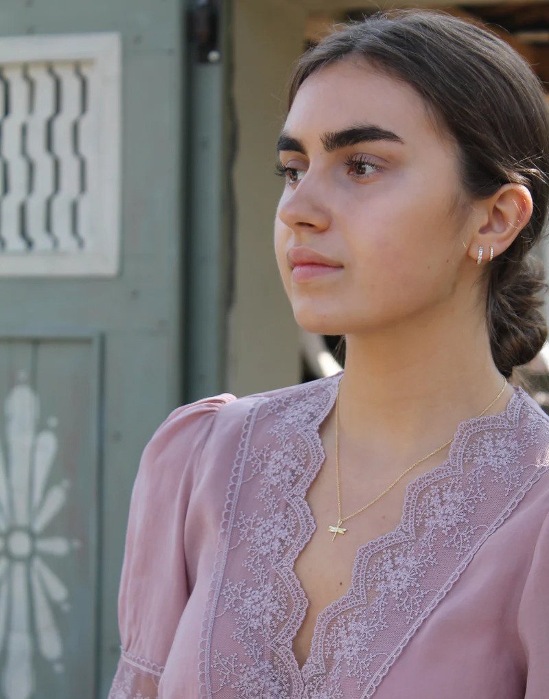 Mary-K Gold Dragonfly Necklace