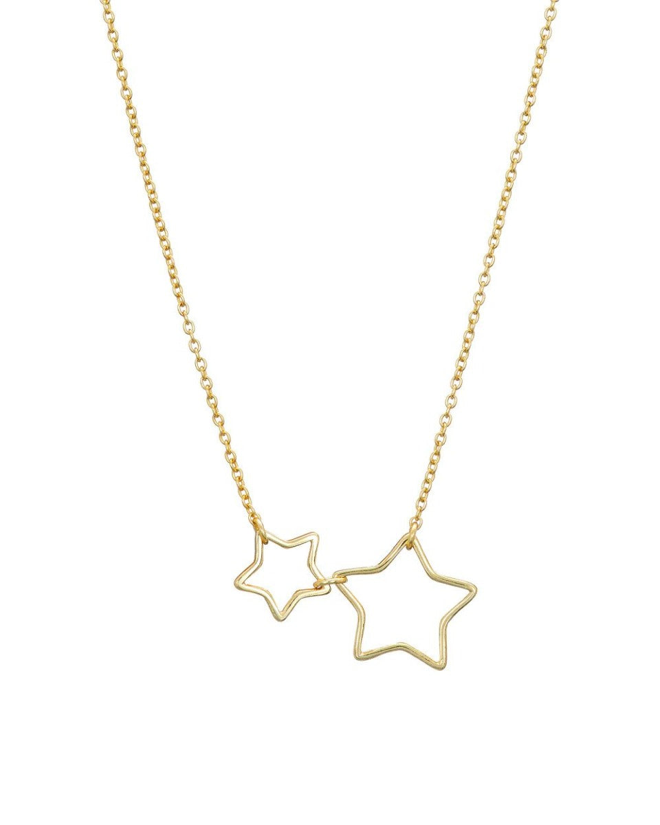 Mary K | Gold Open 2 Star Necklace