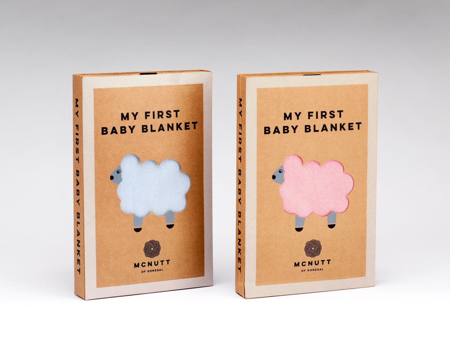 McNutt of Donegal Lambswool Baby Blanket , Blue