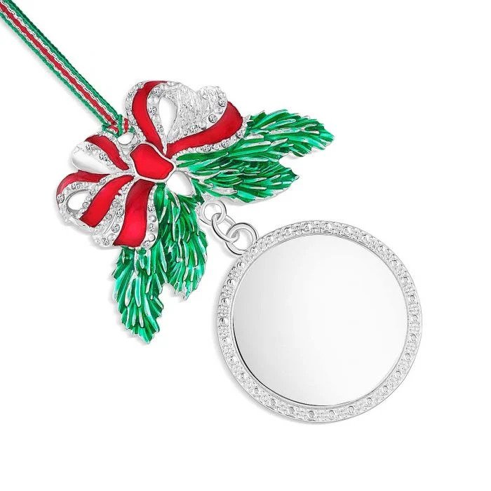 Newbridge Silverware |Bow with Pine Leaves Christmas Tree Decoration