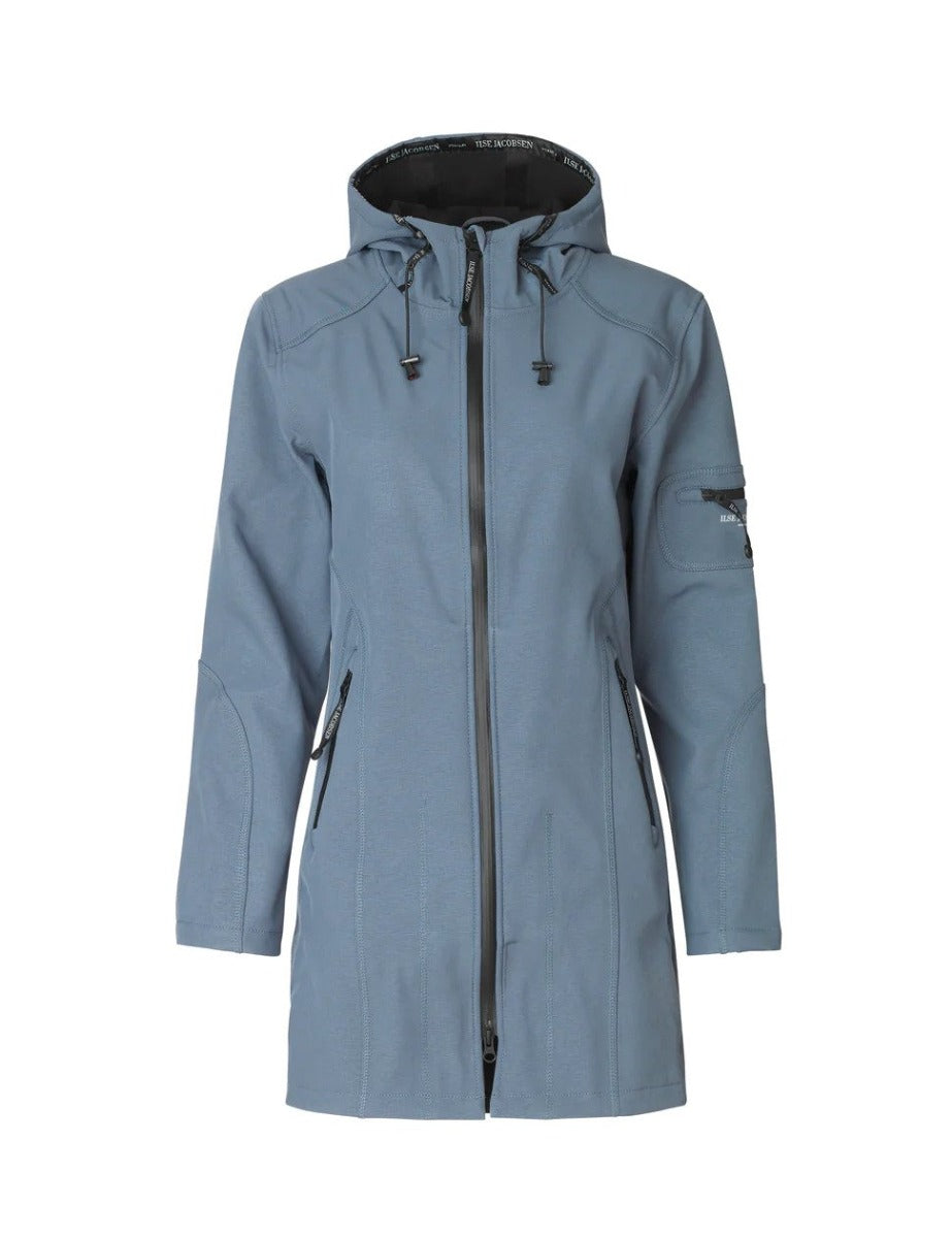 Ilse Jacobsen Rain7 Softshell Raincoat , Blue Grey
