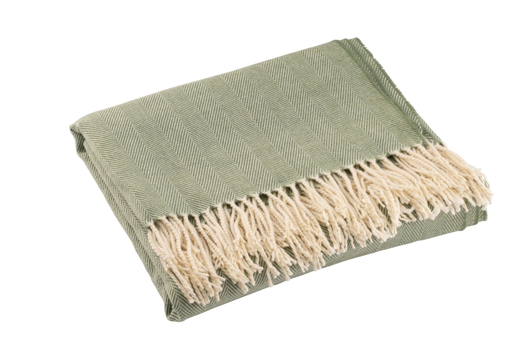 Galway Crystal | Herringbone Throw -Forest Green