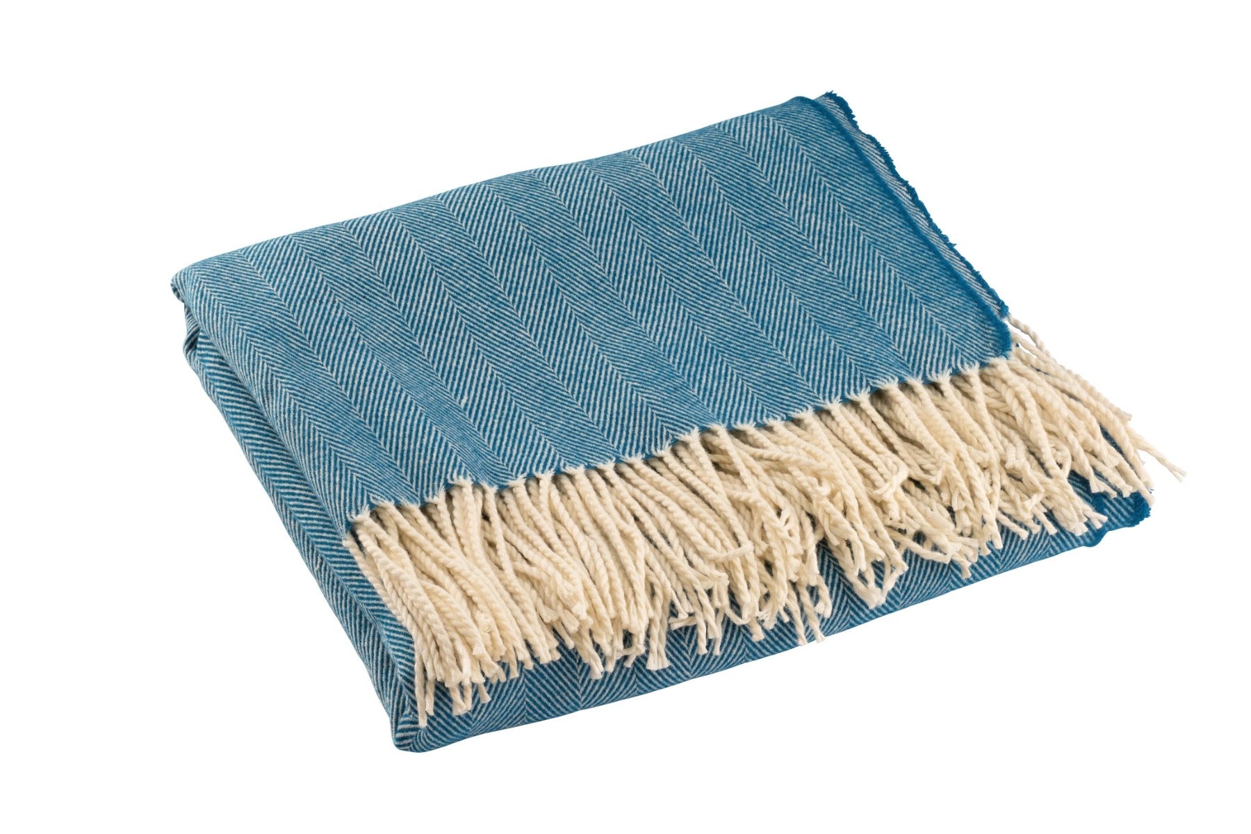 Galway Crystal | Herringbone Throw - Atlantic Blue