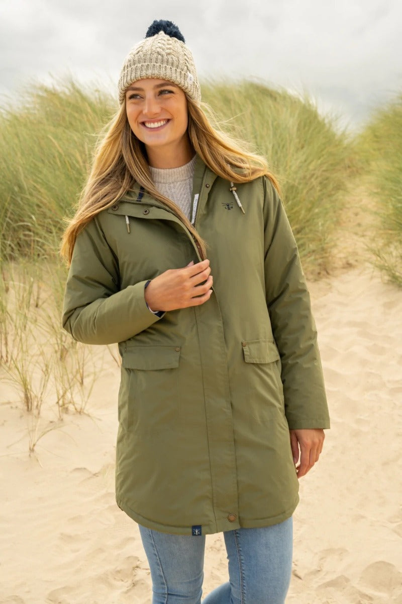 Lighthouse | Iona Long Waterproof Padded Jacket -Khaki