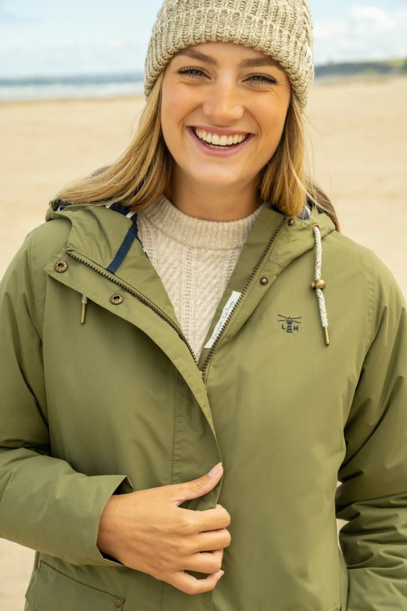 Lighthouse | Iona Long Waterproof Padded Jacket -Khaki