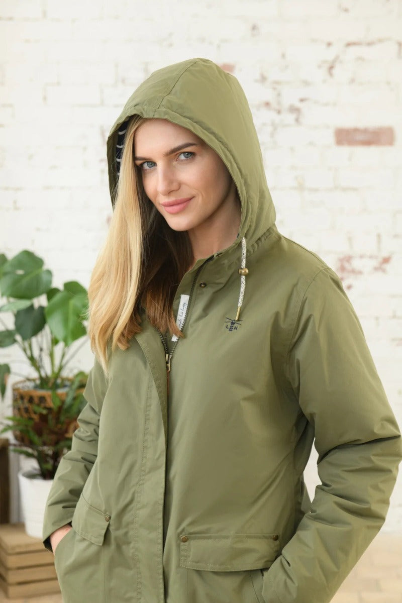 Lighthouse | Iona Long Waterproof Padded Jacket -Khaki