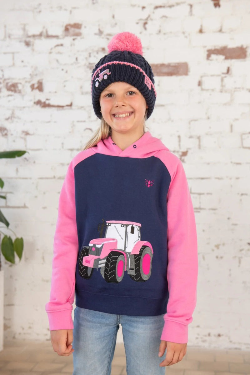 Lighthouse | Jill Tractor Print Hoodie - Sweet Pea