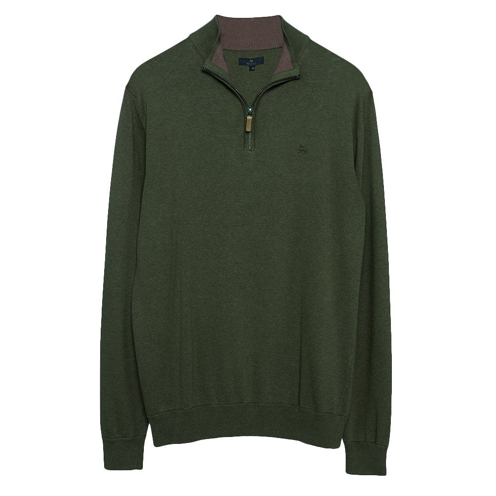 Magee | Carn 1/4 Zip Jumper - Moss Green