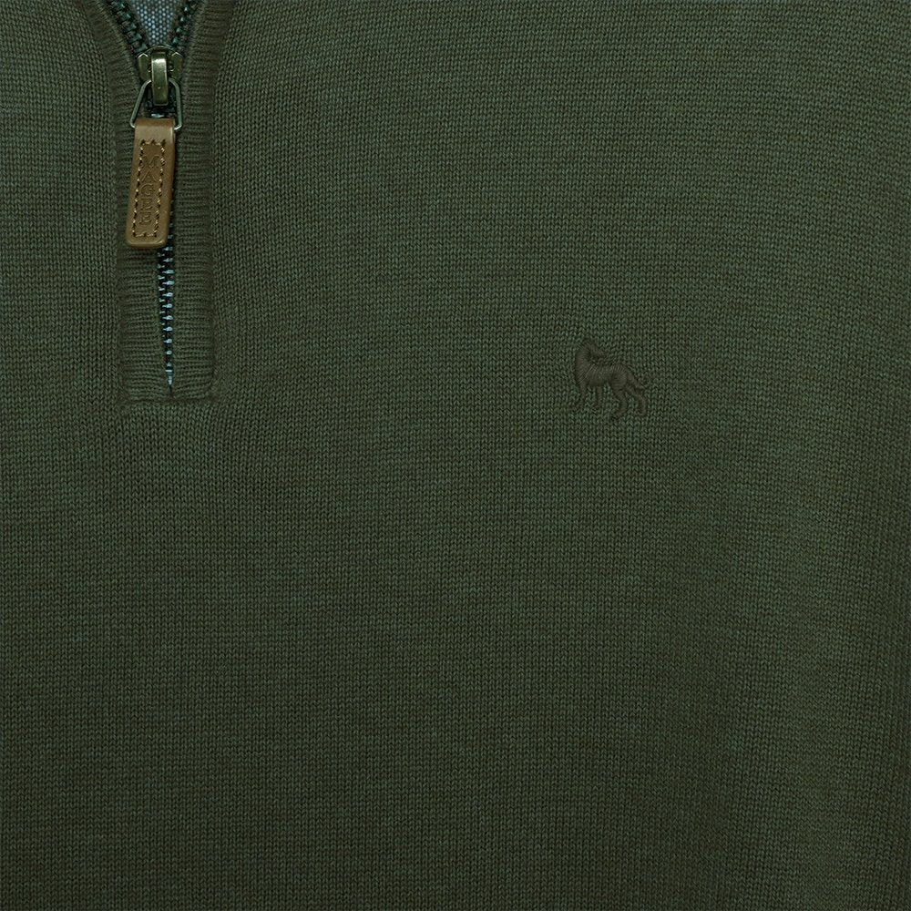 Magee | Carn 1/4 Zip Jumper - Moss Green