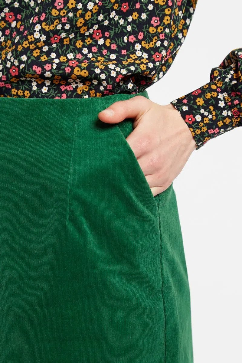 Louche | Dylan Baby Cord Mini Skirt -Green
