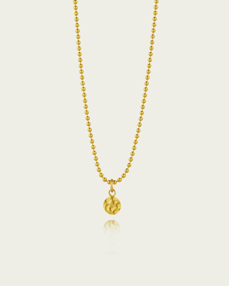 Scribble & Stone 14ct Goldfill Tiny Disc Pendant