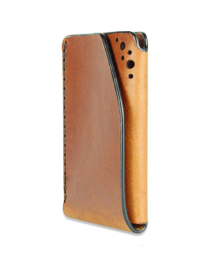 Fiáin | Brogue Leather Card Wallet | Chestnut