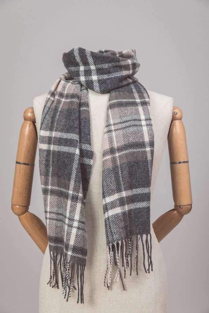 Foxford Woollen Mills | Classic Grey Tartan Scarf