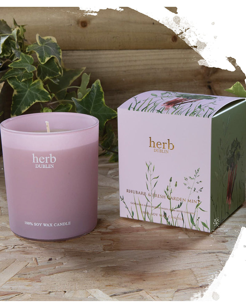Herb Dublin- Rhubarb and Fresh Garden Mint Candle