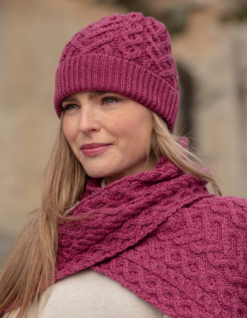 Hearts Scarf , Magenta