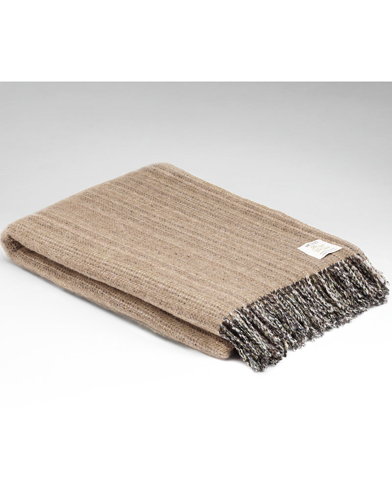 McNutt of Donegal | Heritage Tweed Throw- Oatmeal