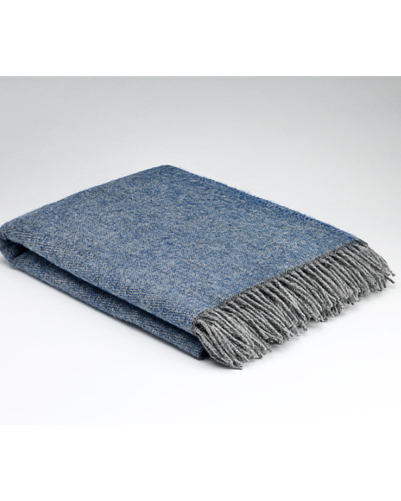 McNutt of Donegal Cosy Periwinkle Throw , Blue