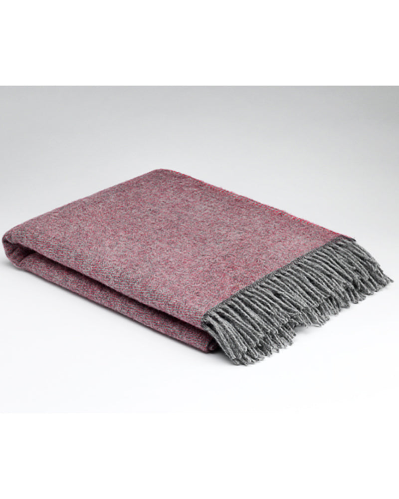 McNutt of Donegal Cosy Throw , Rose Pink