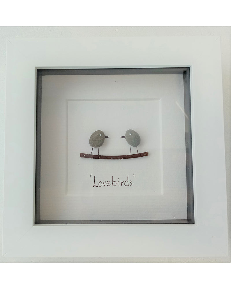 Simply Mourne | Lovebirds Mini Frame -White