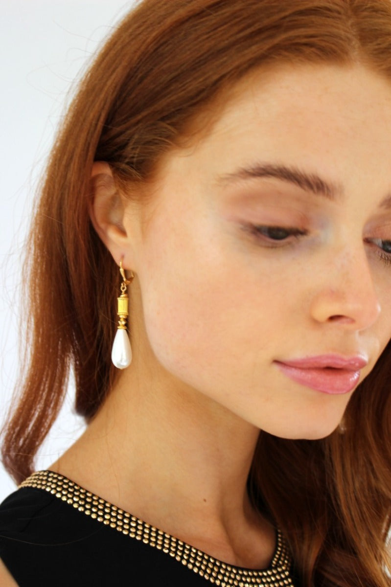 K Kajoux Grecian Pearl Earrings